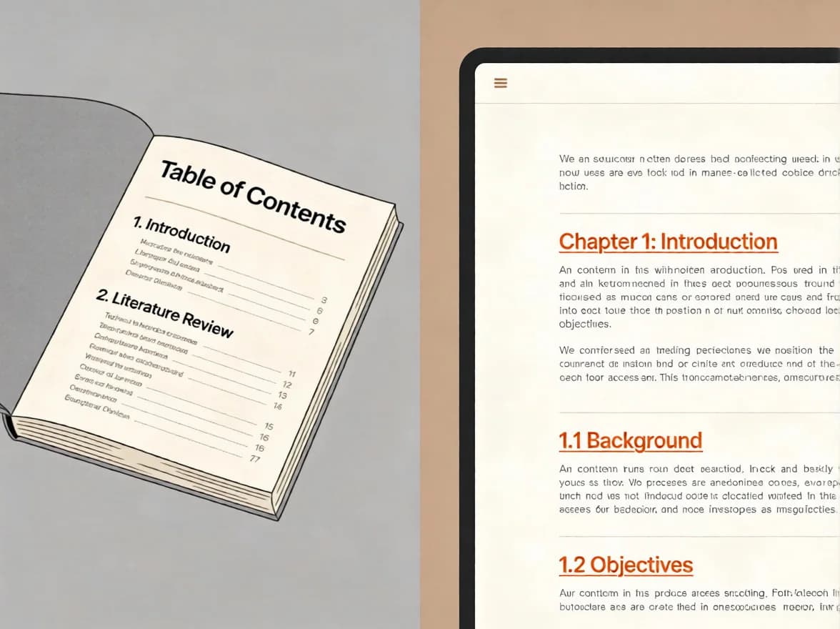 TOC conversion preview
